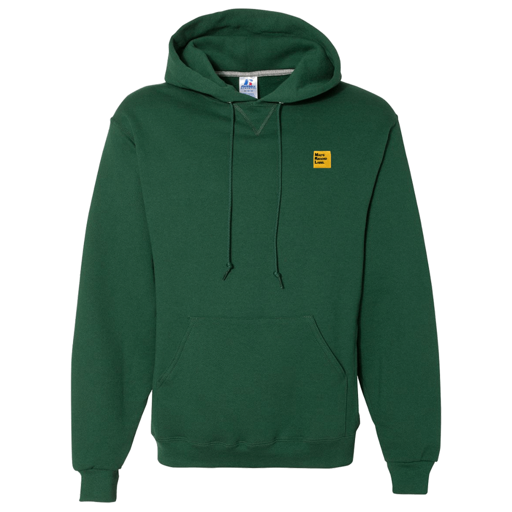 MRL Logo Embroidered Dark Green Hoodie - Macs Record Label product image