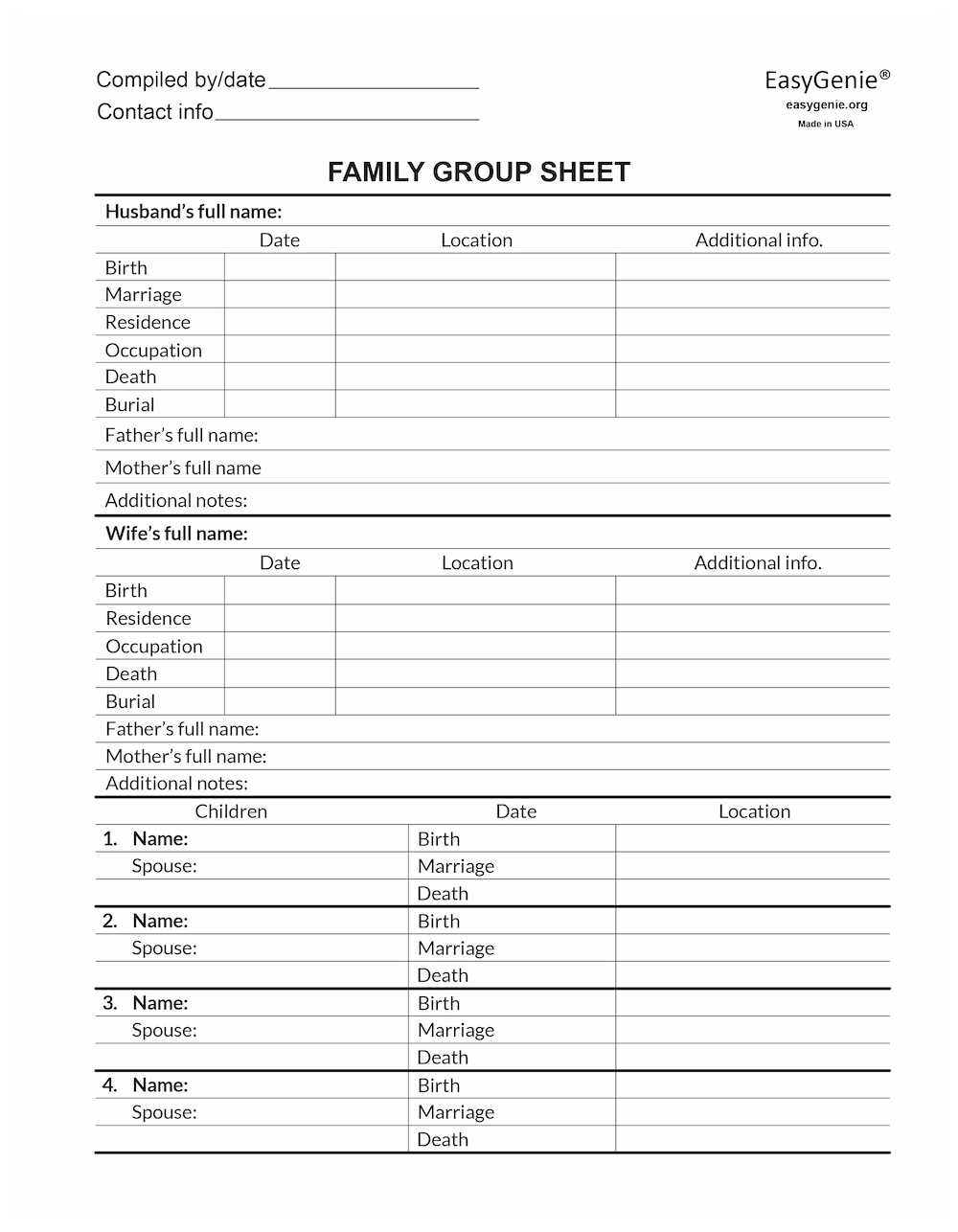 pdf download large print genealogy forms kit fillable pedigree char easygenie