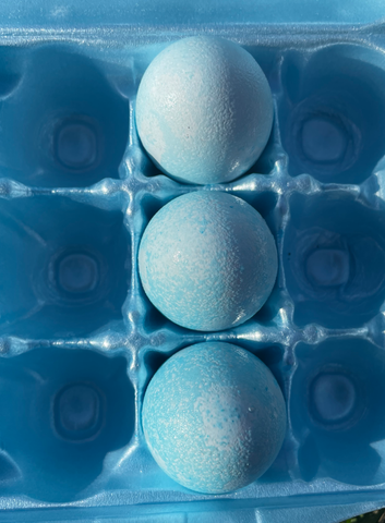 Light blue eggs dyed with Mystic SPI Blue