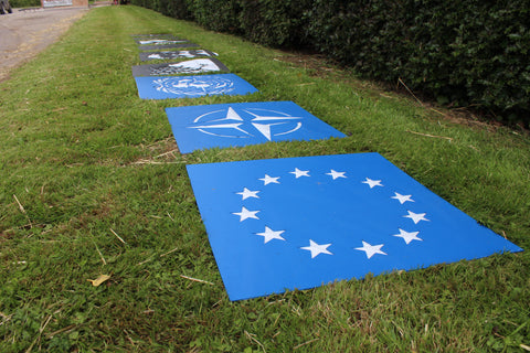 Plasma cut art- EU, Nato and United Nations