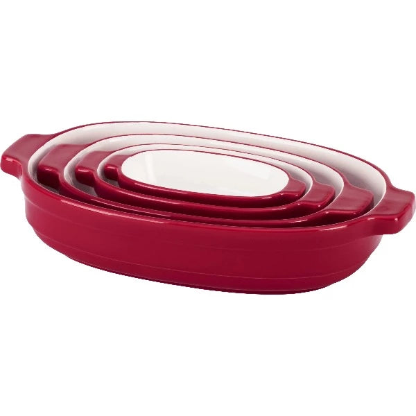 KitchenAid 4Pcs Casserole Set Empire Red