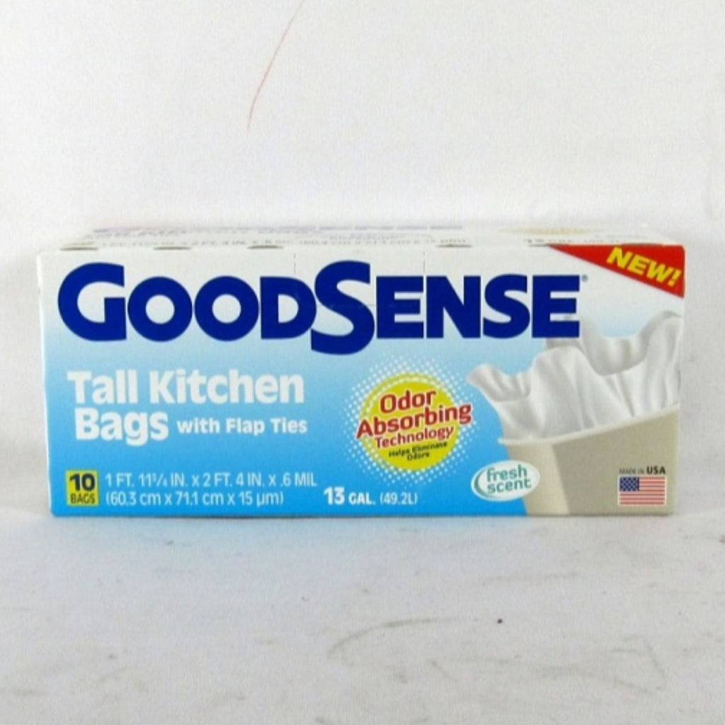 Good Sense Flap Tie Trash Bags with Lemon Scent - 13 Gal