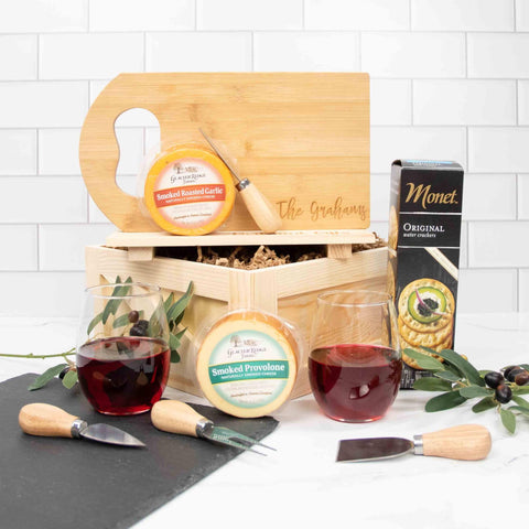 Wine and Cheese Gift Box | shadowbreeze.com