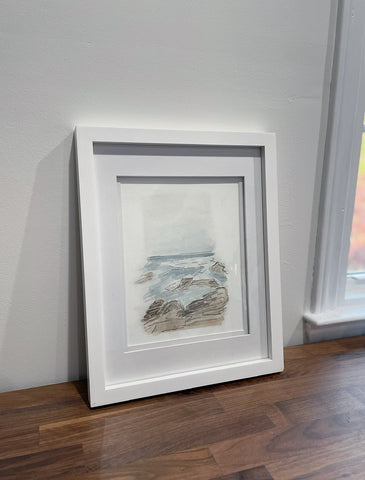 West Coast Print in white gallery frame