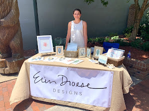 Erin Droese Designs booth at a pop-up art show in New Bern, NC