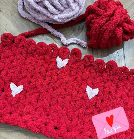 Hand knit blankets - made with love!  Register today to come and craft with us!