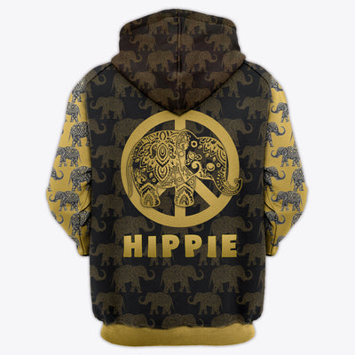 HIPPIE YELLOW ELEPHANT 3D FULL OVER PRINTED CLOTHES