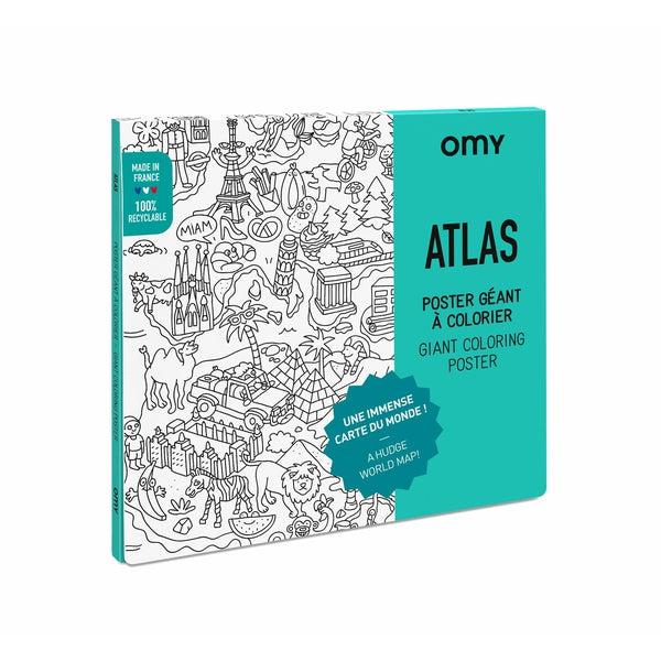 Poster géant à colorier - Atlas - OMY