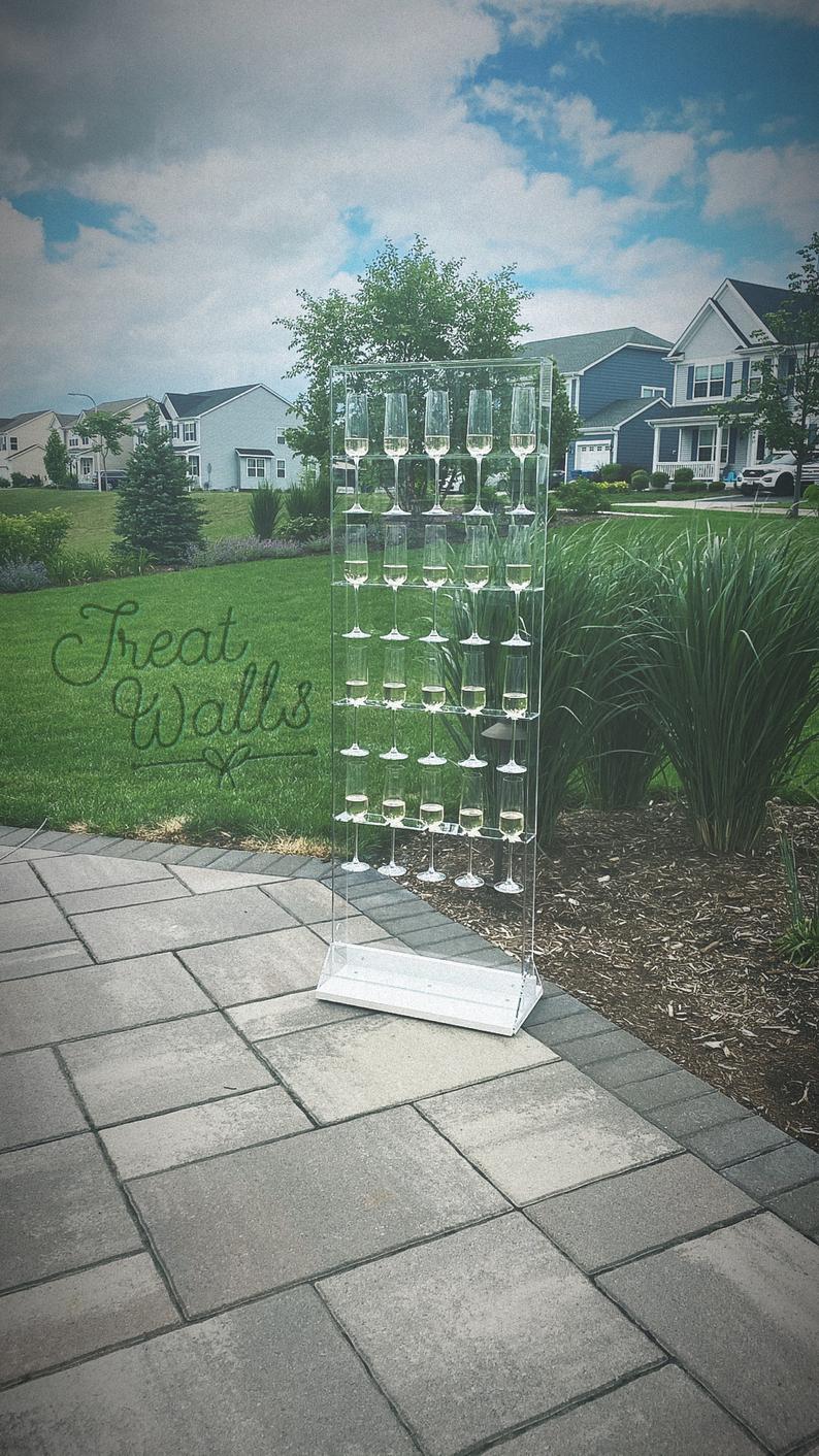  Hexsonhoma Champagne Wall Holer for Party 50, Clear