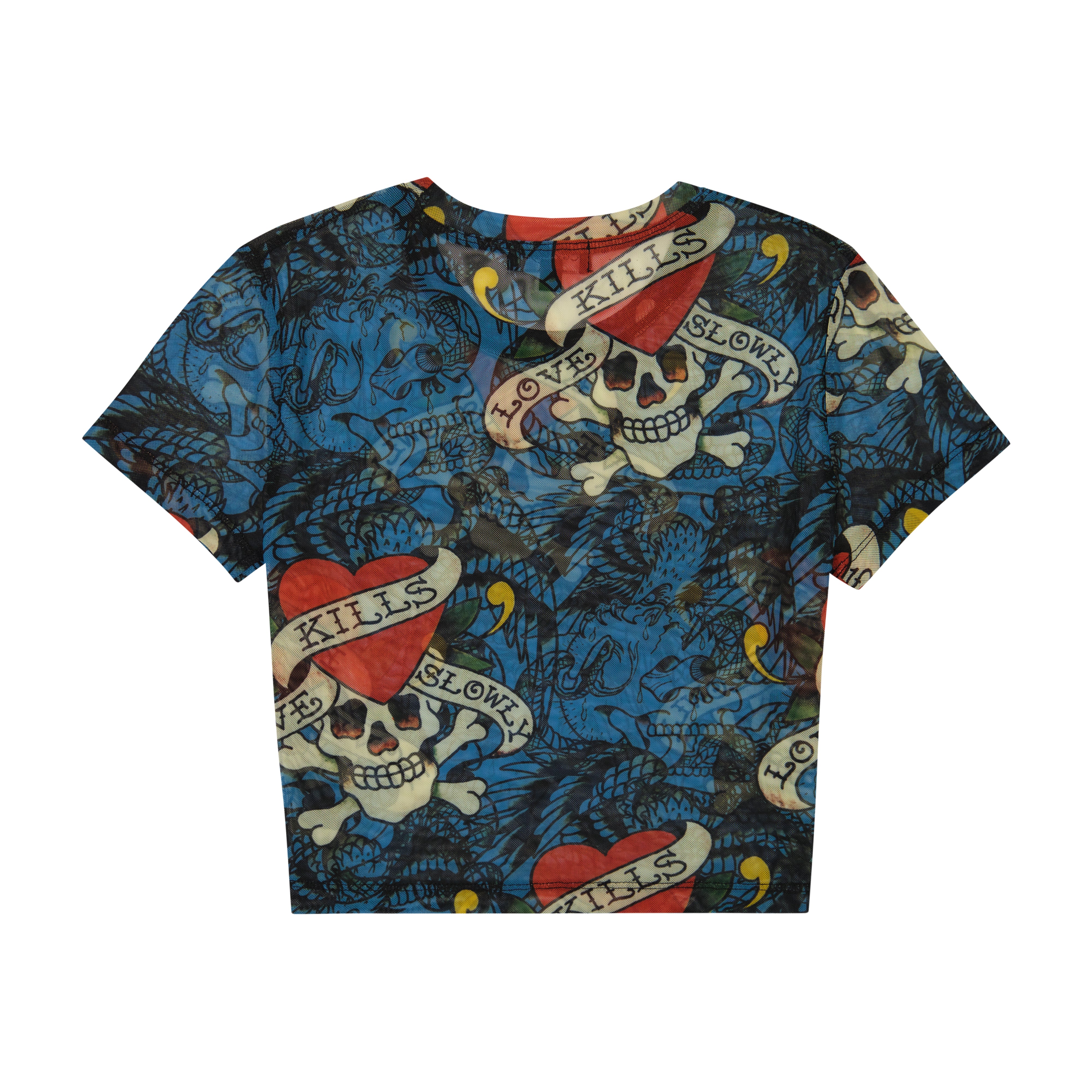 Mesh Layered LKS Skull Baby Tee