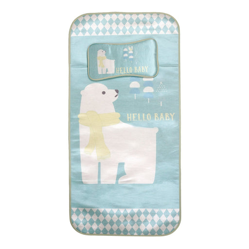 The Nestery : Baby Moo - Hello Baby Green - Washable Mat With Pillow