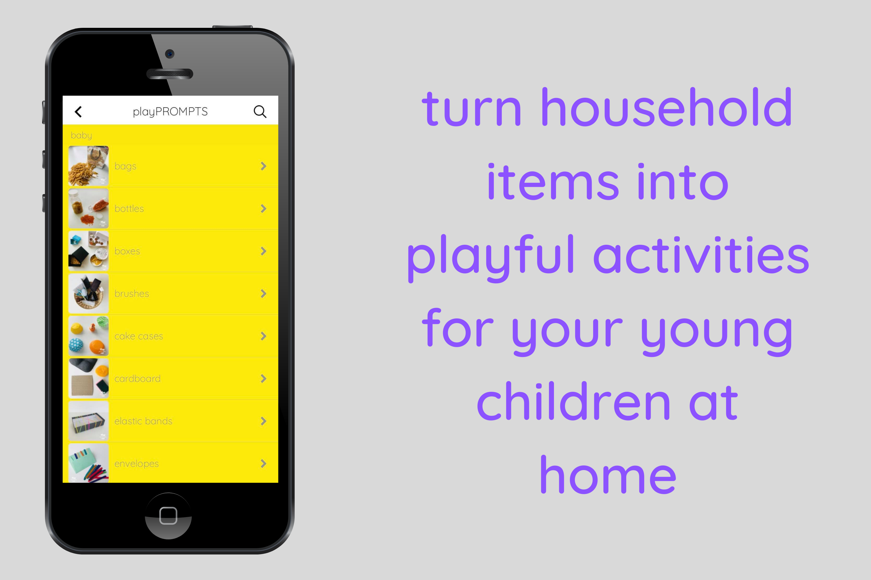 turn household items into playful activities for your young kids at home | playPROMPTS app | playHOORAY!