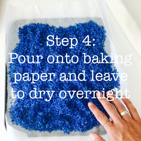 How to dye rice