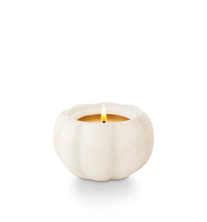 No Lid - Heirloom Pumpkin - Ceramic Candle - Violets & Cream