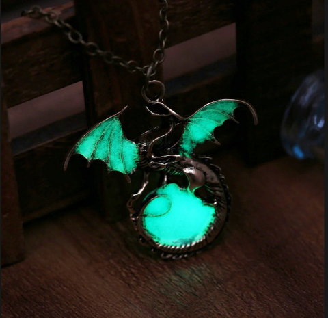 Image of Glow in the Dark Dragon Necklace