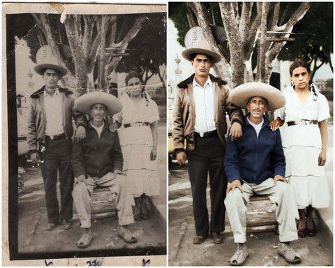 restoration examples of old family photos