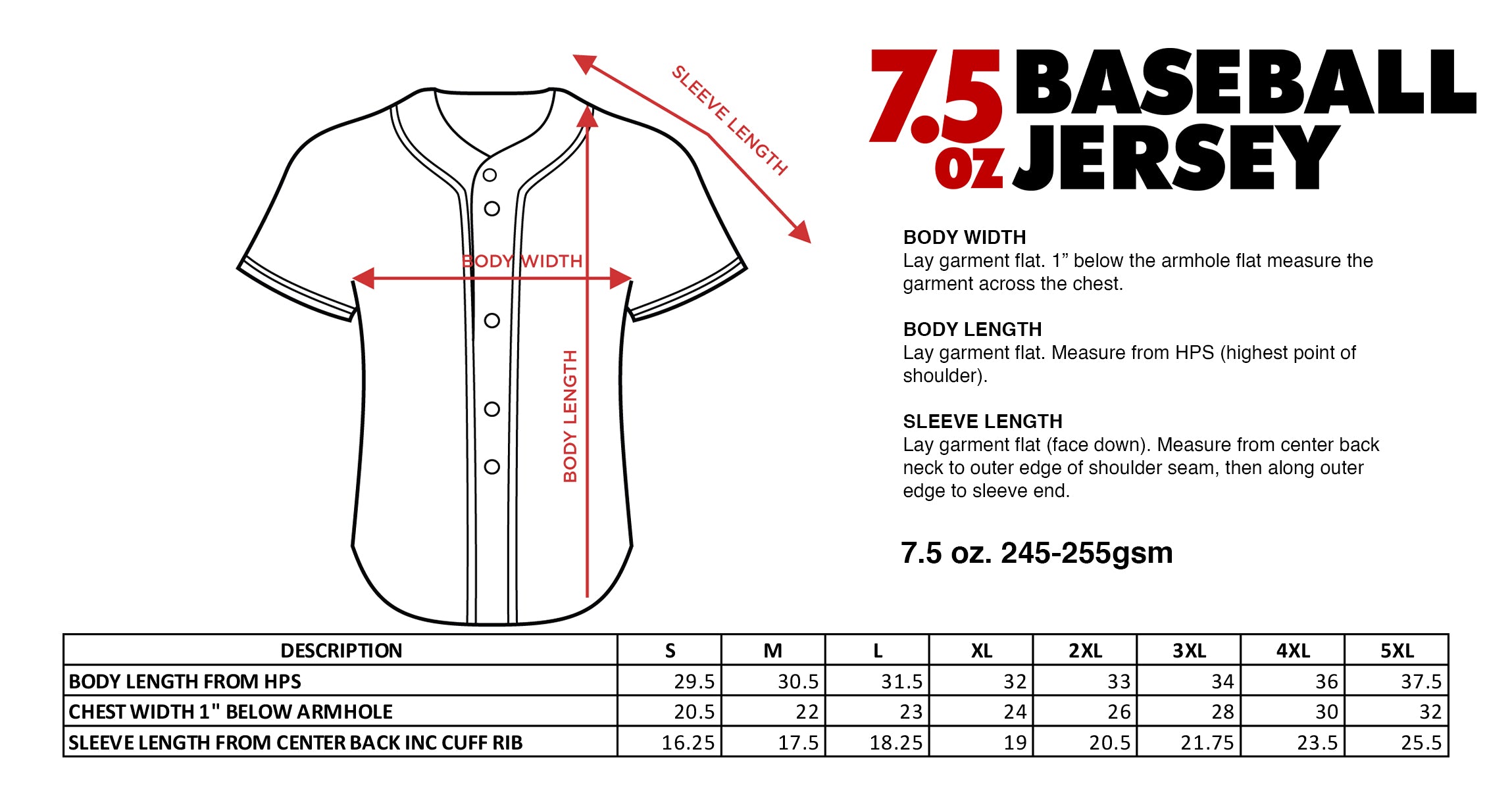 Accurate Baseball Jersey Size Chart and Measurements Guide