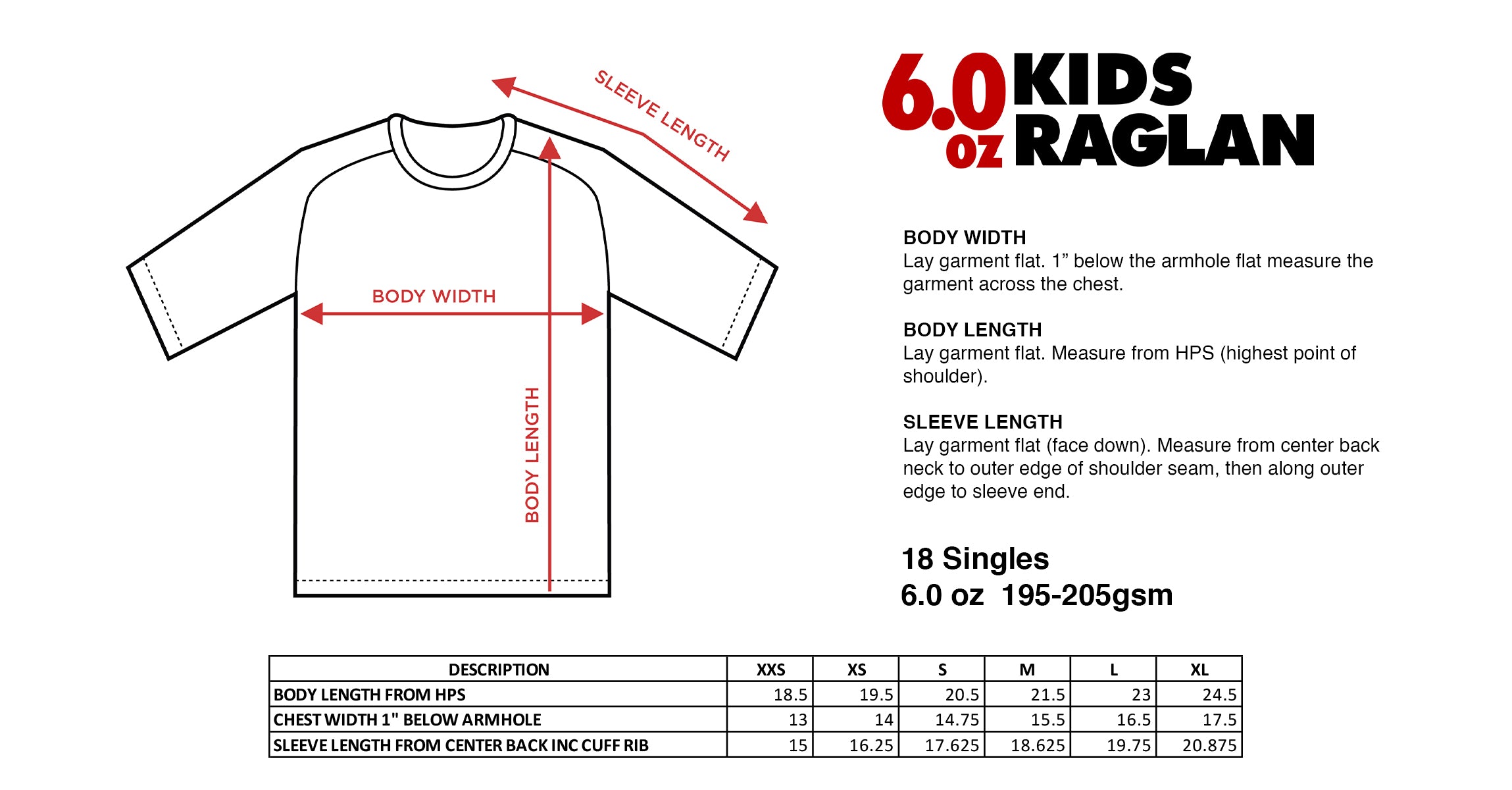 Sizing Specs –