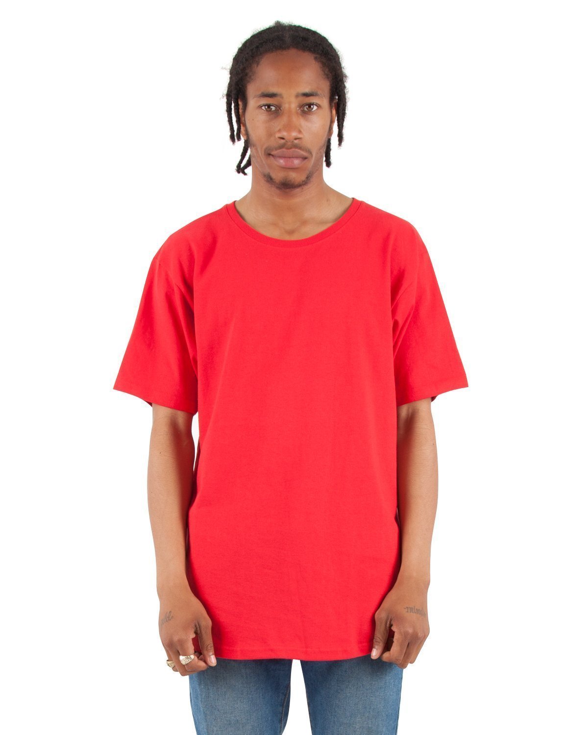 Cotton Pause Red Solid V Neck Slim Fit Half Sleeve Mens Baseball Jersey