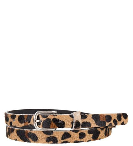 leopard print leather belt