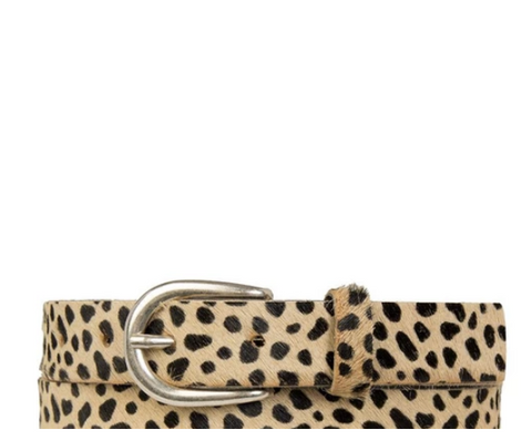 cheetah print leather belt