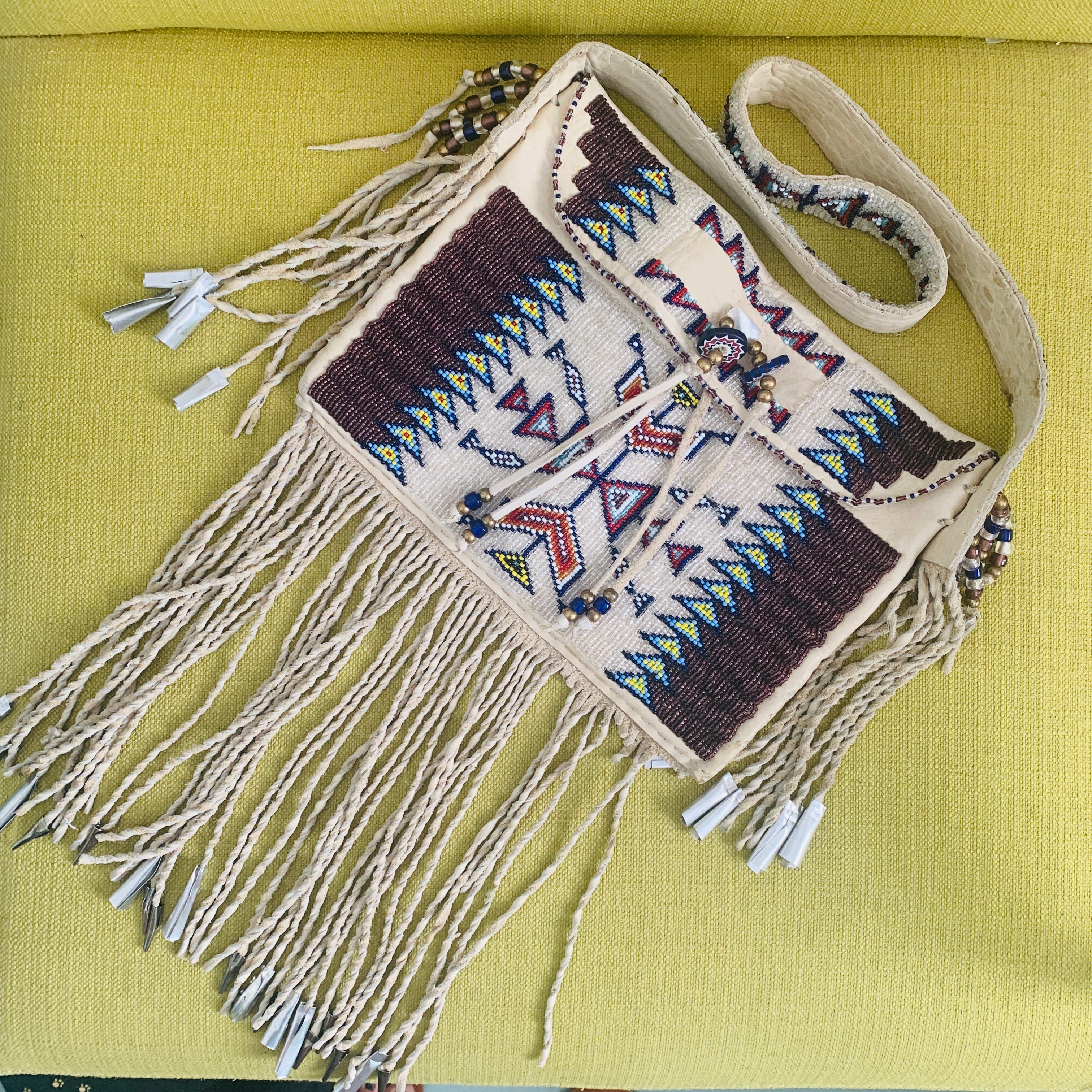 native american beaded purse