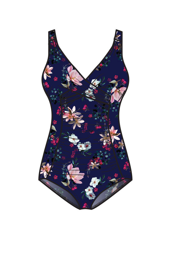 vintage floral swimsuit