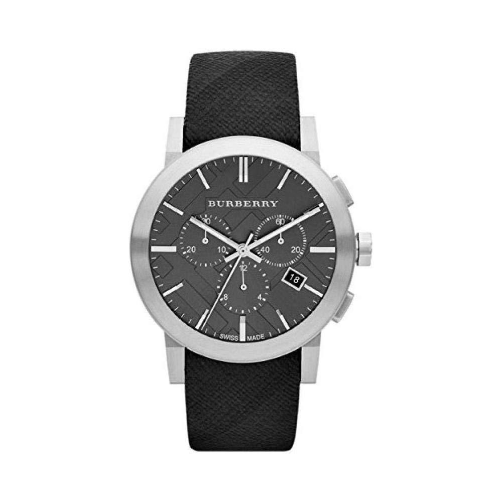 burberry black leather watch