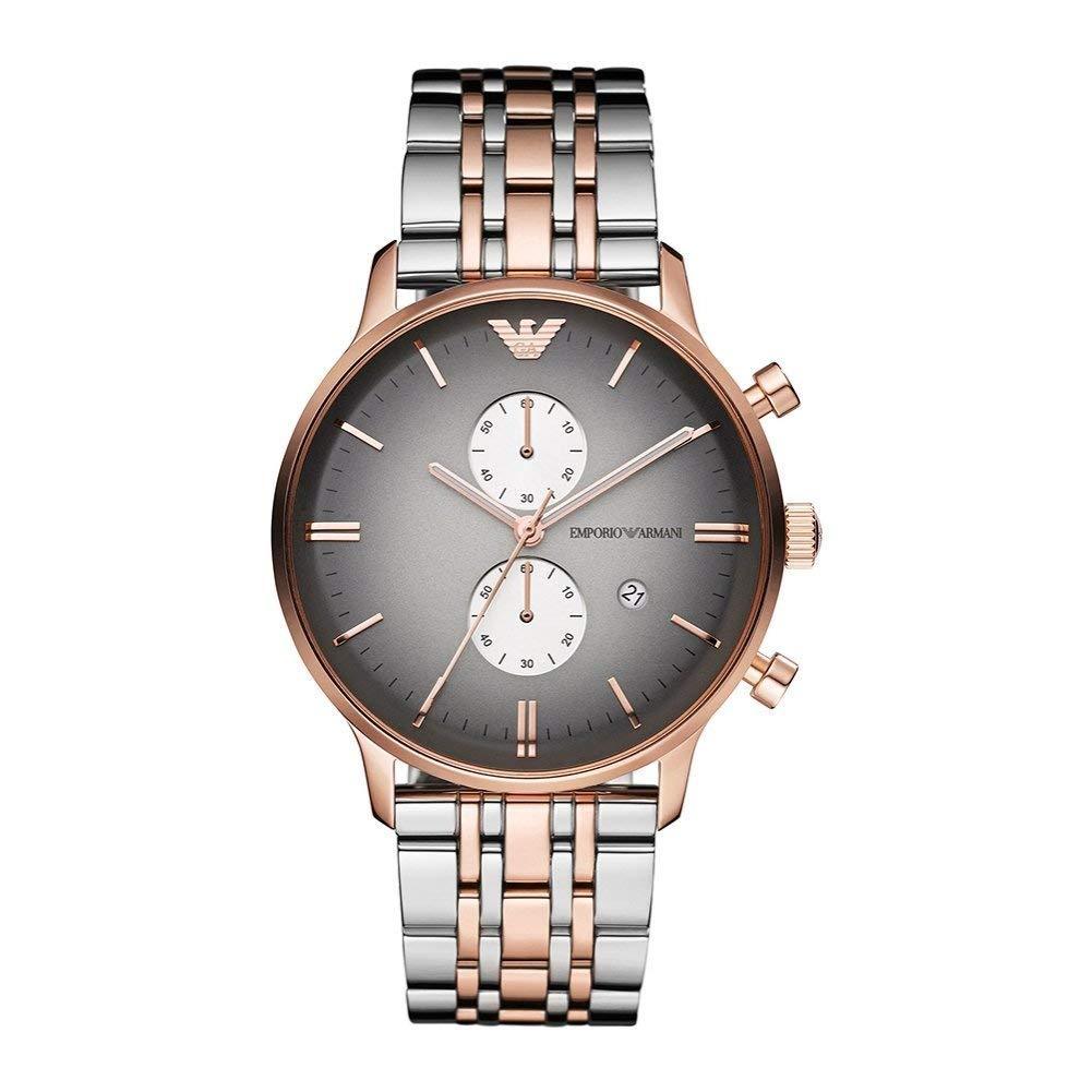 emporio armani watch rose gold mens