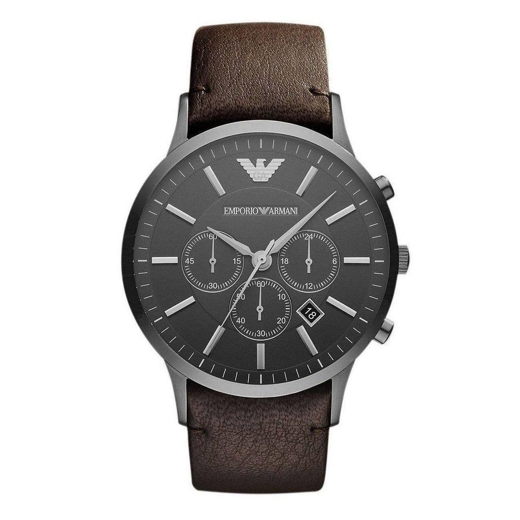 Brown Leather Band Mens Watch 