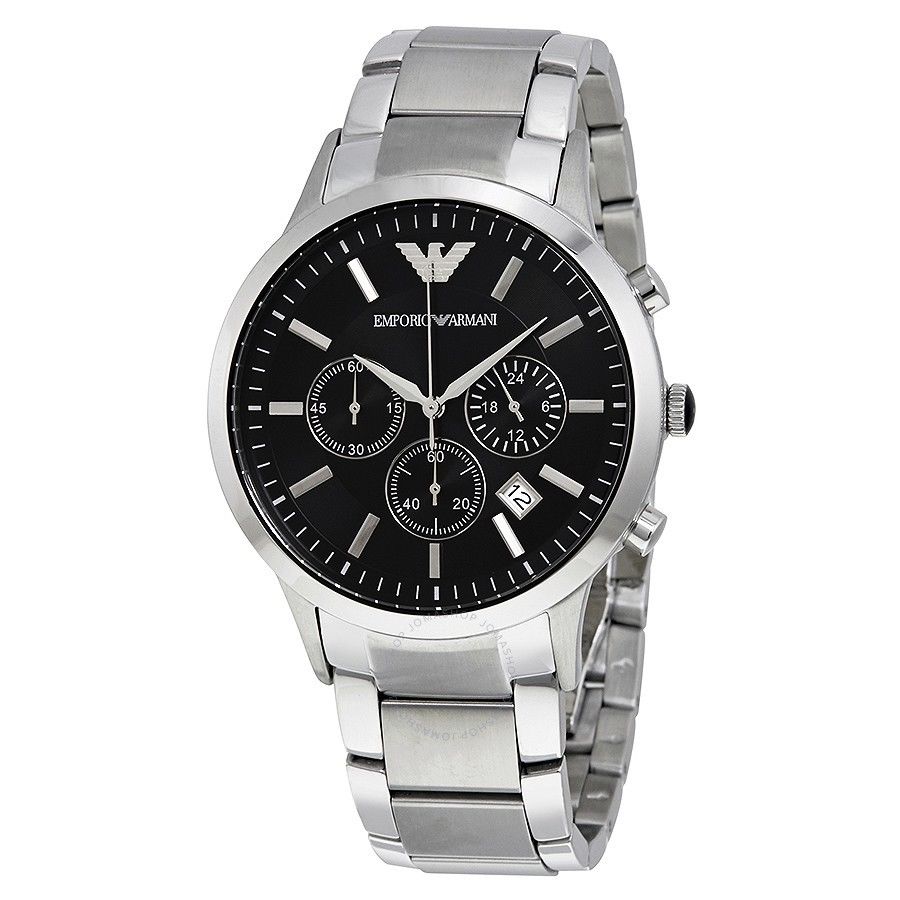 emporio armani ar2434 men's stainless steel chronograph classic watch