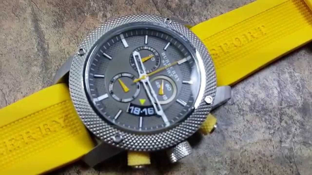 burberry watch yellow