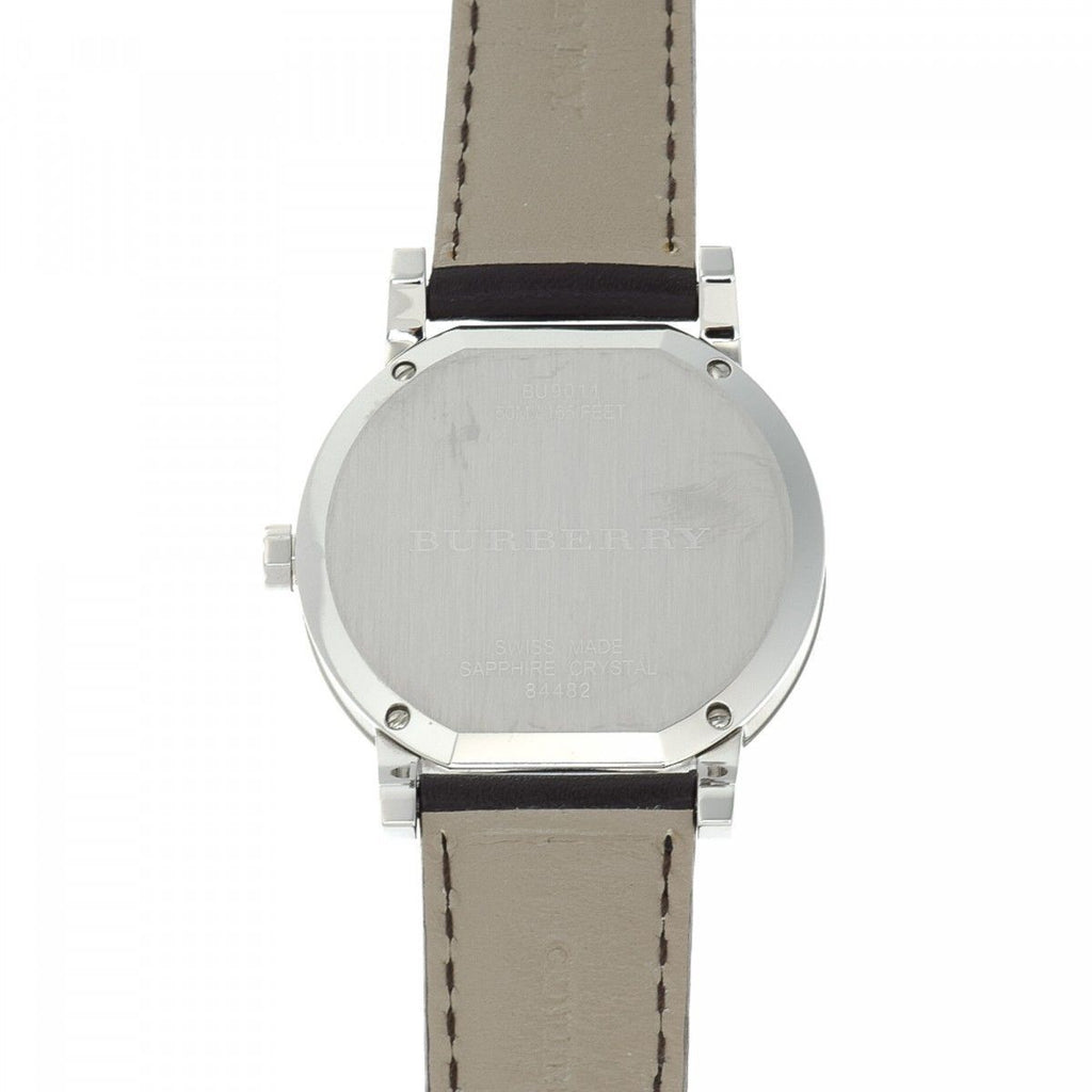 burberry mens brown leather watch