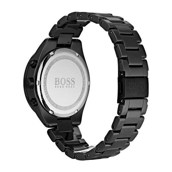 hugo boss talent men's black ceramic bracelet watch