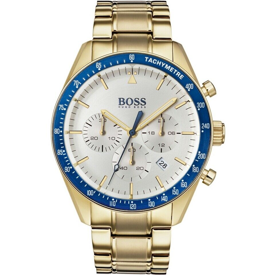 hugo boss mens watch gold