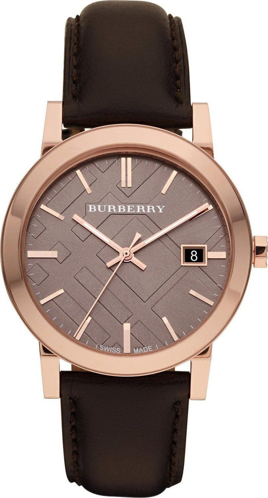 burberry watch brown leather strap