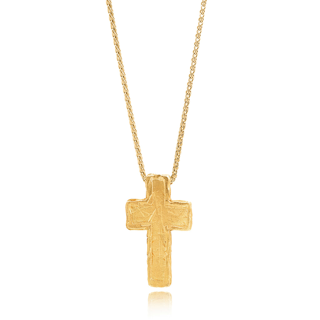 22k gold cross necklace