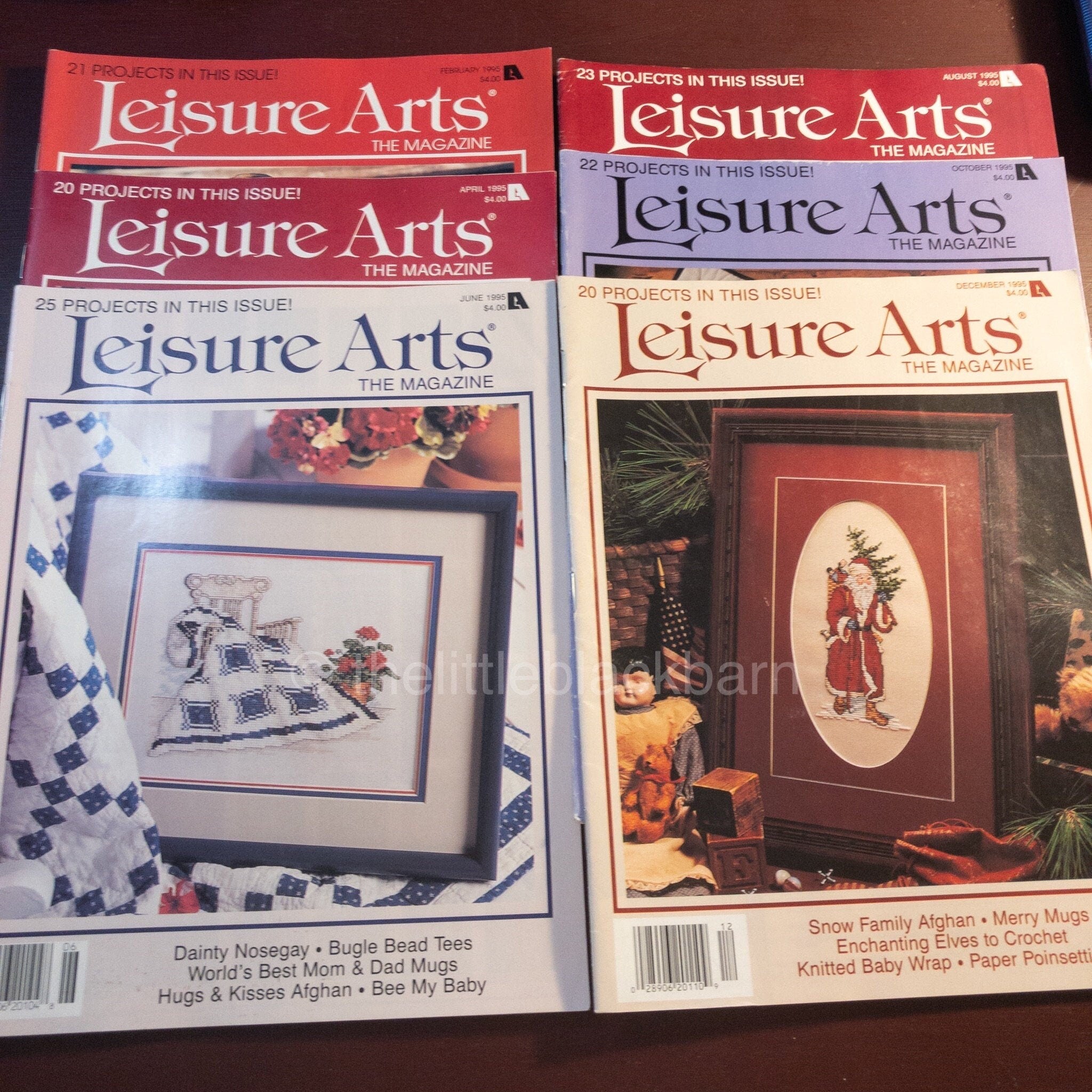 Leisure Arts, the Magazine, Vintage 1995, 6 Issues*