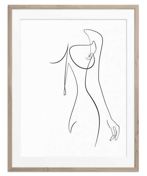 Abstract Woman Figure Line Art Print | Minimalist Wall Art – Infinite Noon