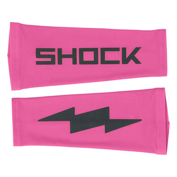 Black Calf Sleeves Pink Writing