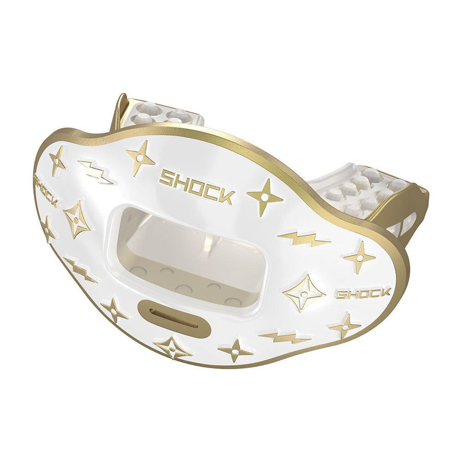 Shock Doctor Showtime Receiver Glove, White/Gold Lux L