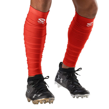One Leg Compression Tights (Red) - For Basketball, Football & Lacrosse