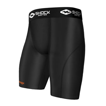 Shock Doctor Boy's Black Camo Core Compression Shorts with BioFlex Cup
