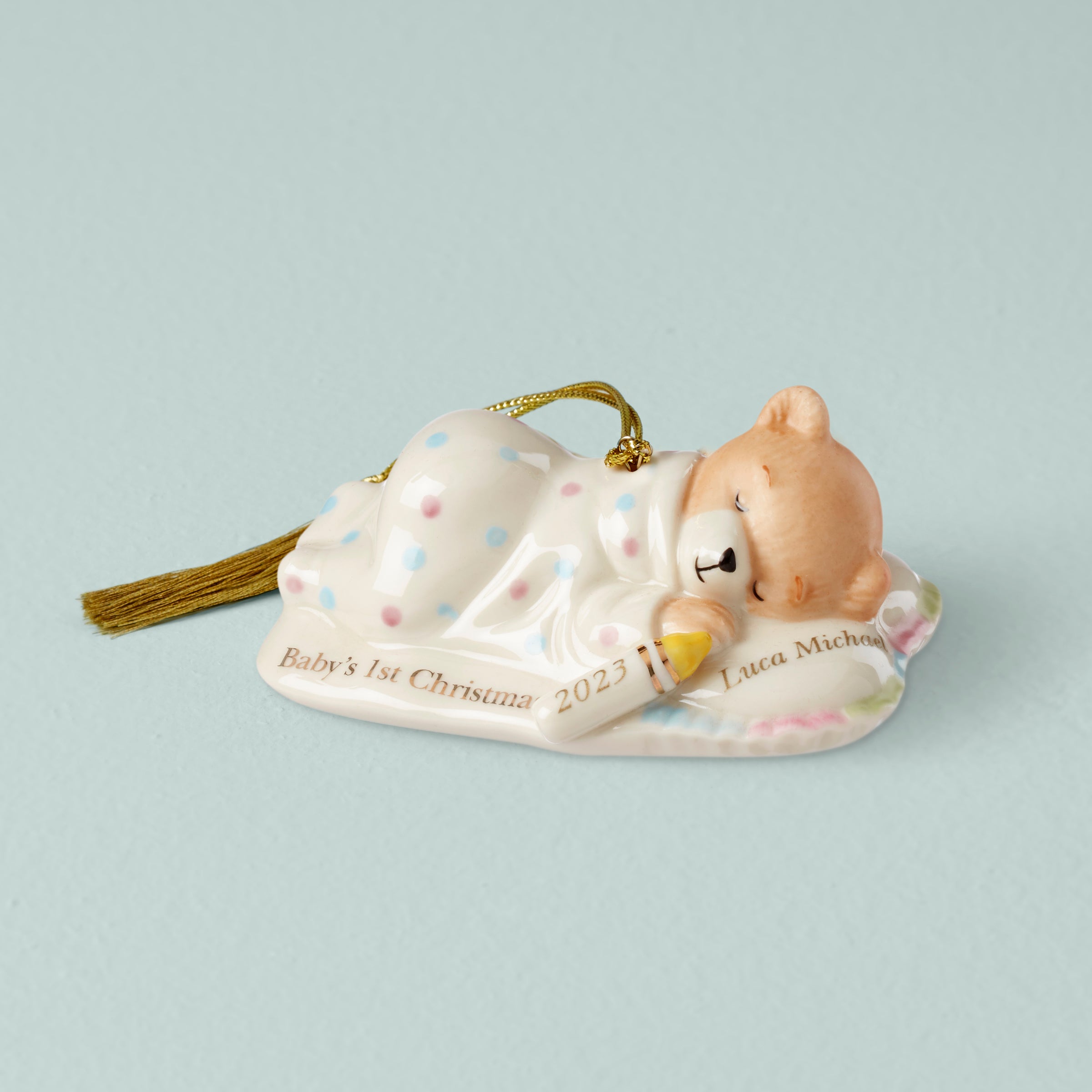 Image of Personalized Baby's Teddy Bear Ornament