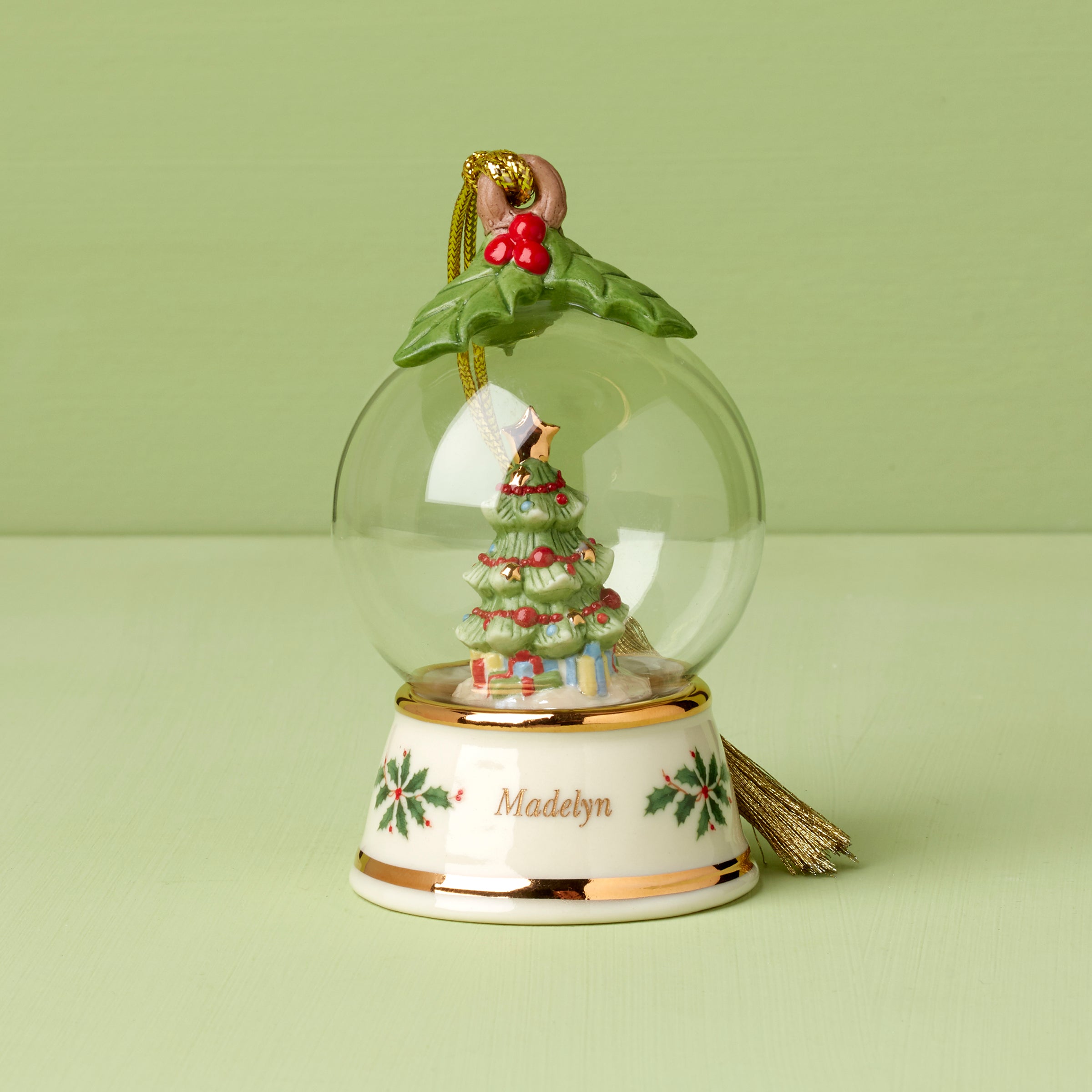 Image of Personalized Globe Tree Ornament