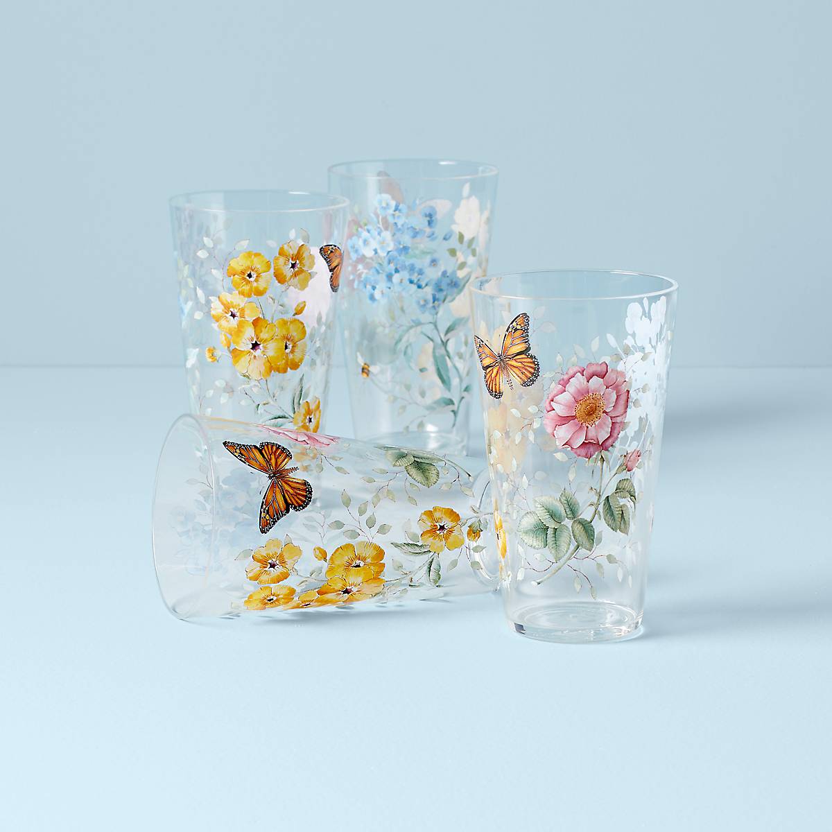 Butterfly Meadow Acrylic 4-Piece Highball Glass Se – Lenox Corporation