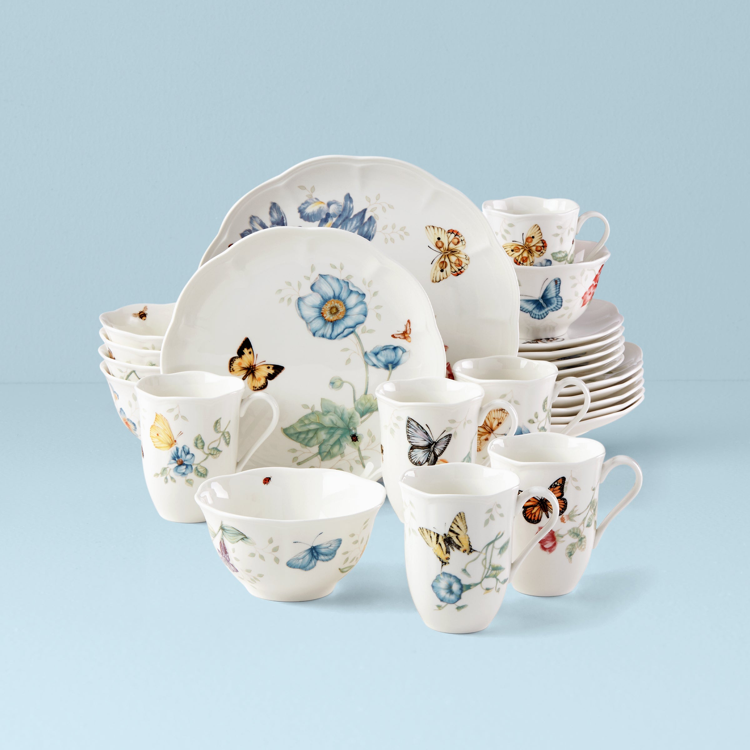 Image of Butterfly Meadow Monarch 24-Piece Dinnerware Set