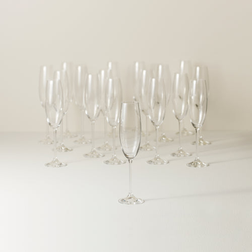 Champagne Flutes Riffles Set – Glasstone