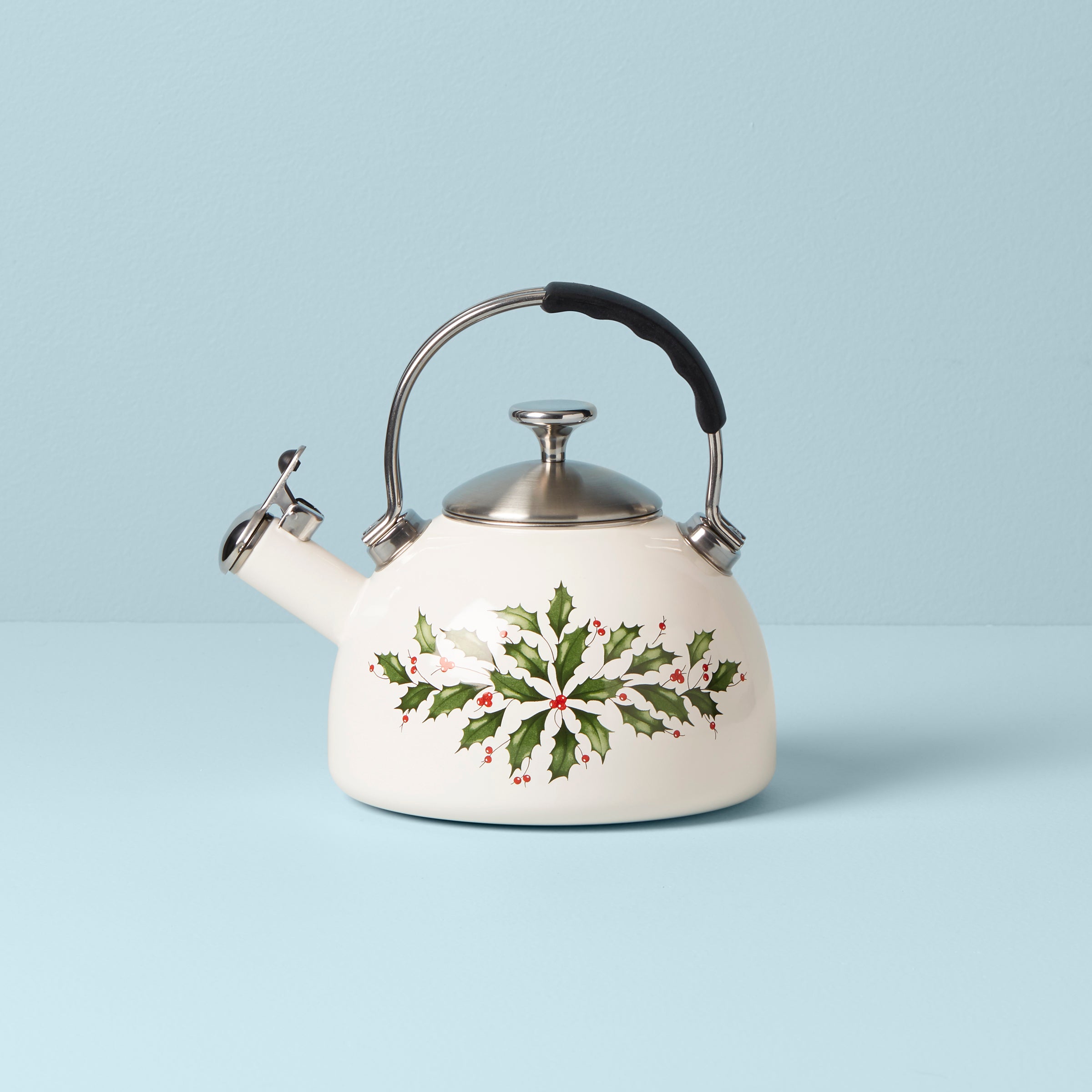 lenox christmas tea kettle