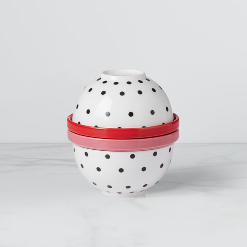 White Small Dot Mini Cookie Jar